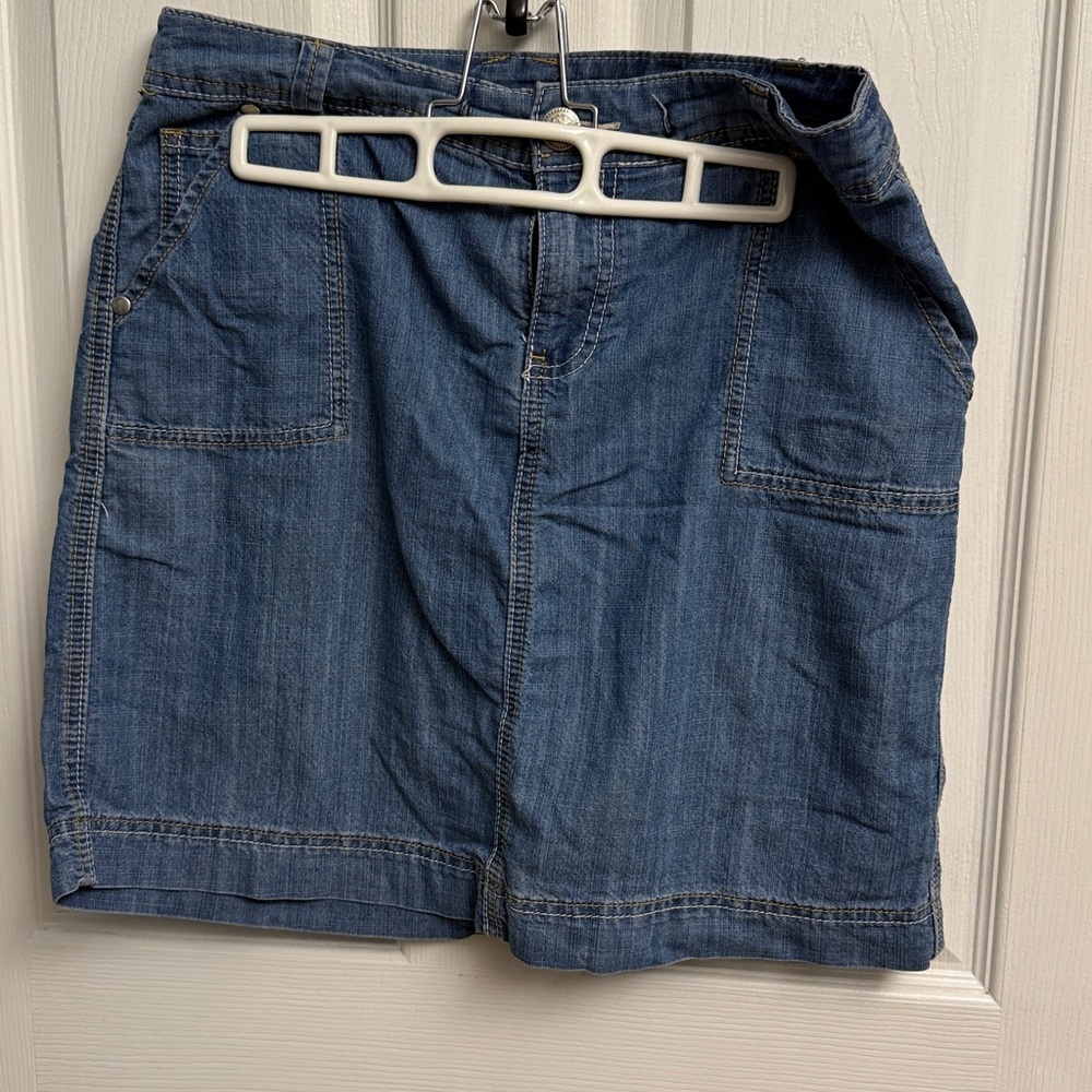 Denim Skort with Pockets